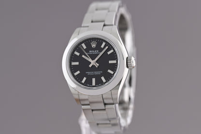 Rolex Lady Oyster Perpetual 28mm - Full Set - Black Dial