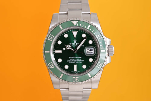 Rolex Submariner 116610LV - Full Set - Hulk - NEW + Stickers - LC100