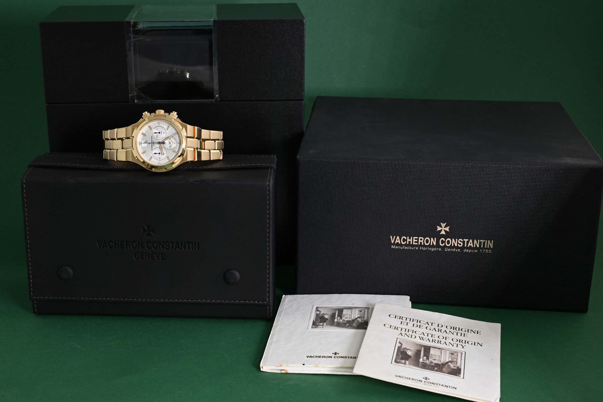 Vacheron Constantin Overseas Chronograph - 18k Yellow Gold - Full Set