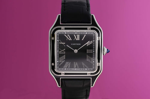 Cartier Santos Dumont - Black Lacquered - Full Set