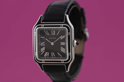 Cartier Santos Dumont - Black Lacquered - Full Set