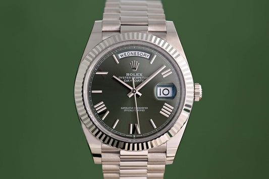 Rolex Day Date 40 Weißgold 228239 - Green Dial - Full Set - Like New 2024