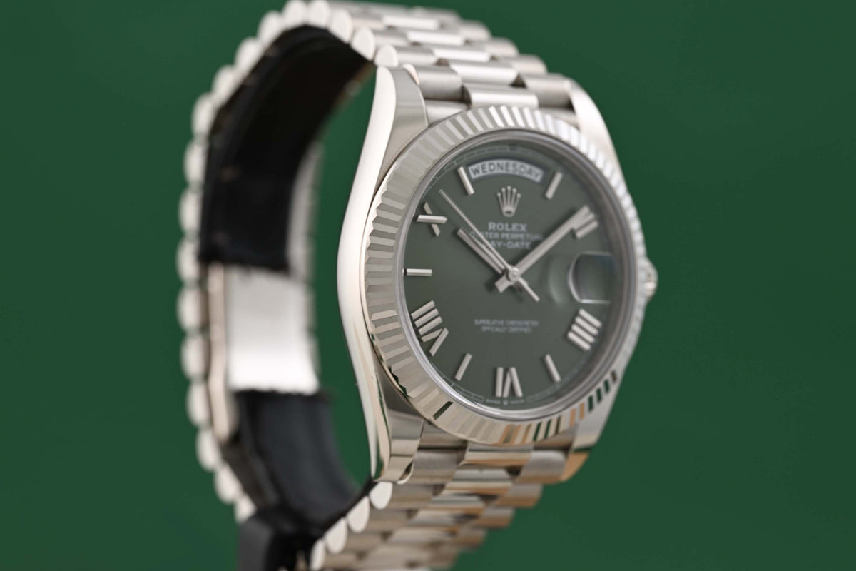 Rolex Day Date 40 Weißgold 228239 - Green Dial - Full Set - Like New 2024