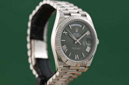Rolex Day Date 40 Weißgold 228239 - Green Dial - Full Set - Like New 2024