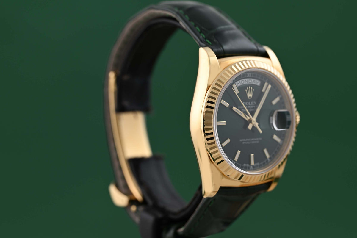 Rolex Day Date Yellow Gold 118138 - Green Dial - Full Set
