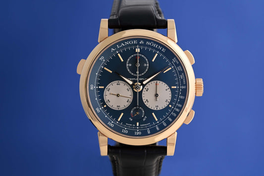 A. Lange & Söhne SAXONIA Triple Split - Rose Gold - Blue Dial - Full Set