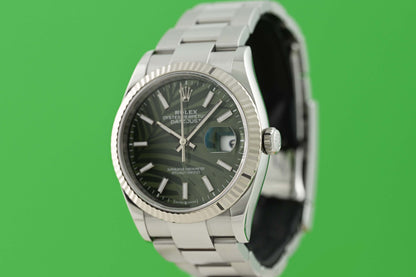 Rolex Oyster Perpetual Datejust 126234 - Full Set - Palm Motif Dial