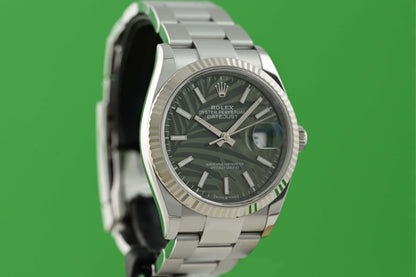 Rolex Oyster Perpetual Datejust 126234 - Full Set - Palm Motif Dial