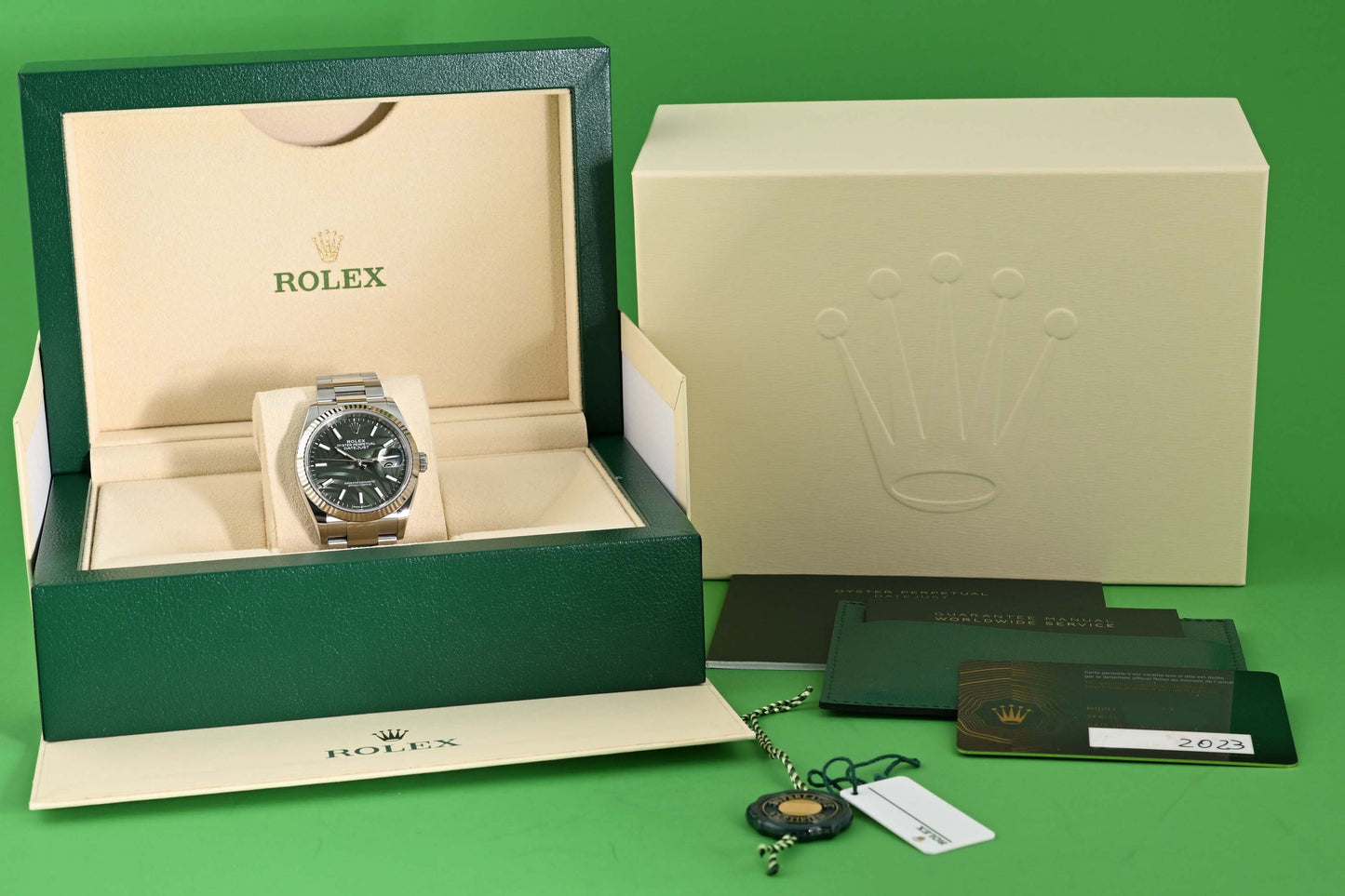 Rolex Oyster Perpetual Datejust 126234 - Full Set - Palm Motif Dial
