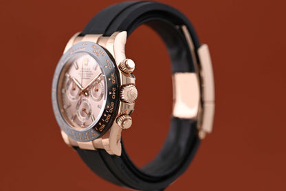 Rolex Daytona Rosegold 116515LN - Full Set - Sundust Baguette - NEW + Sticker