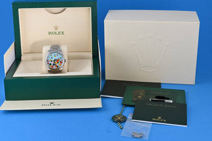 Rolex Oyster Perpetual 41mm 124300 - Full Set - Celebration Dial