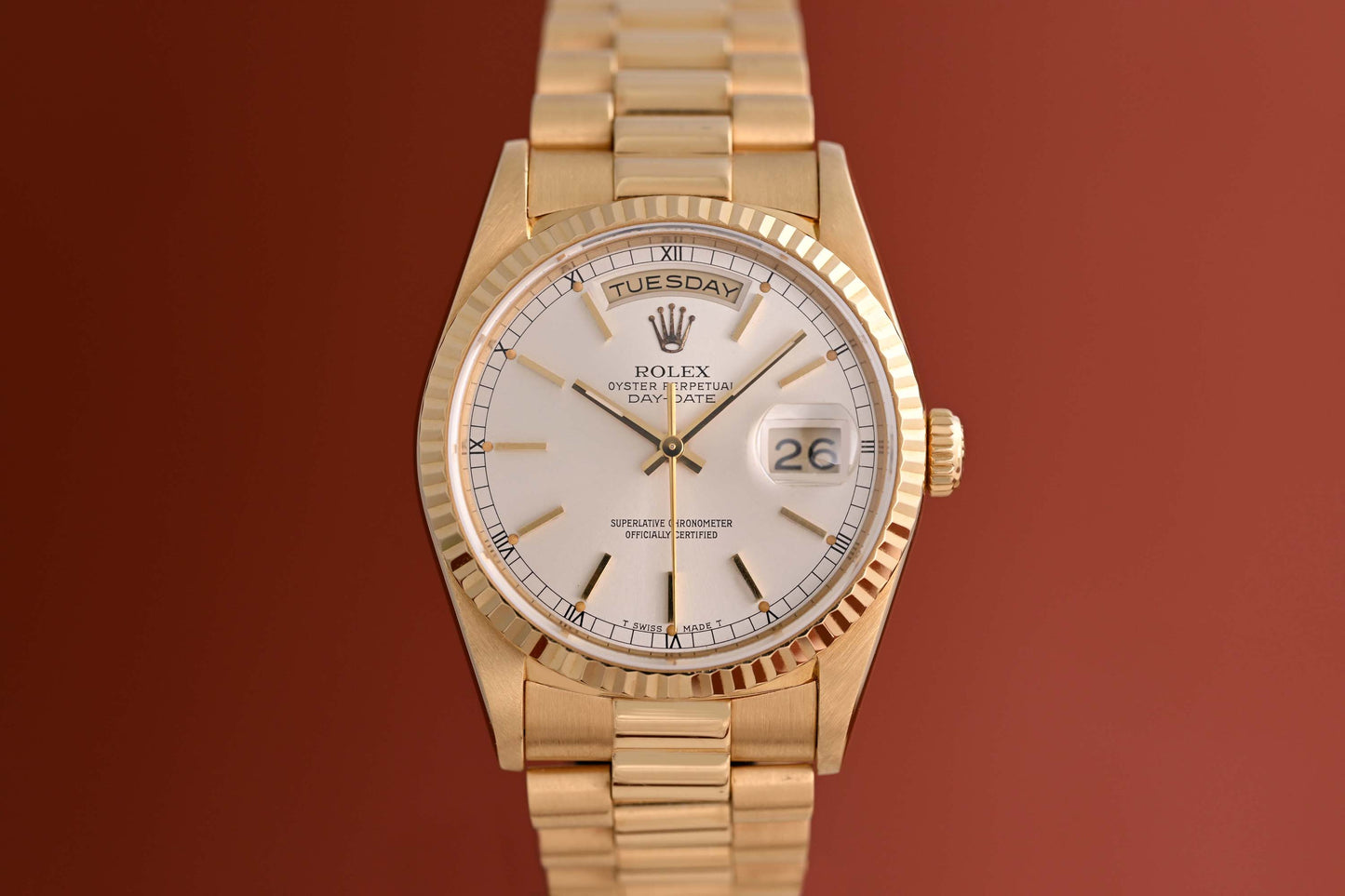 Rolex Day Date Gelbgold 18238 - Box & Papiere - LC100