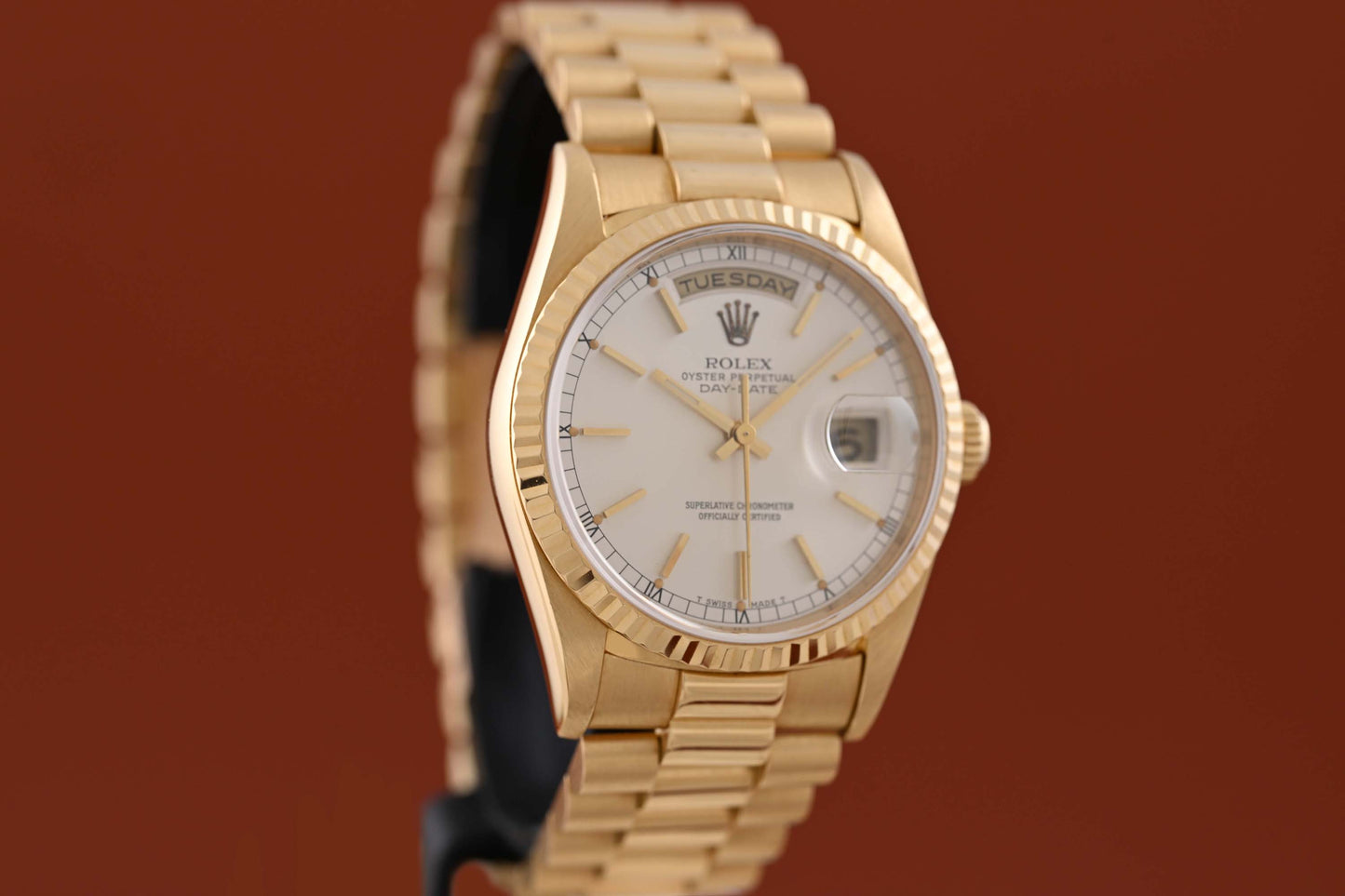 Rolex Day Date Gelbgold 18238 - Box & Papiere - LC100