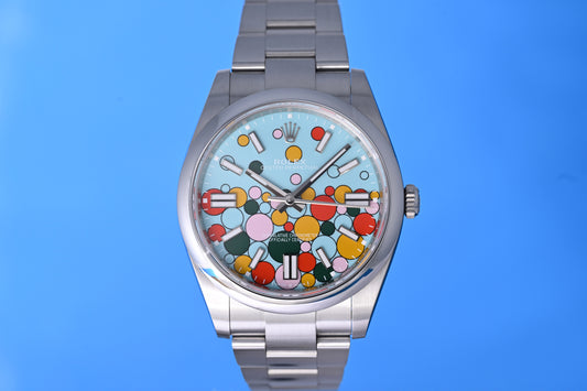 Rolex Oyster Perpetual 41mm 124300 - Full Set - Celebration Dial