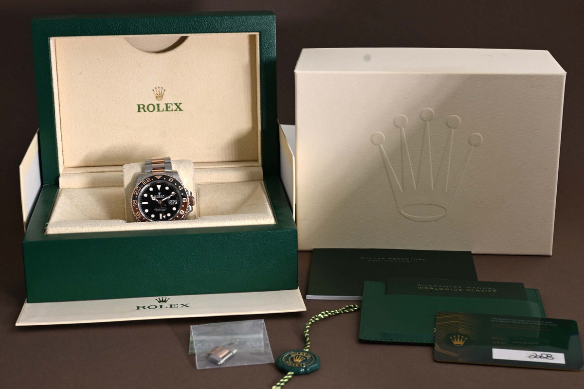 Rolex GMT Master II Rootbeer Steel/Everose Gold - 126711CHNR - Full Set