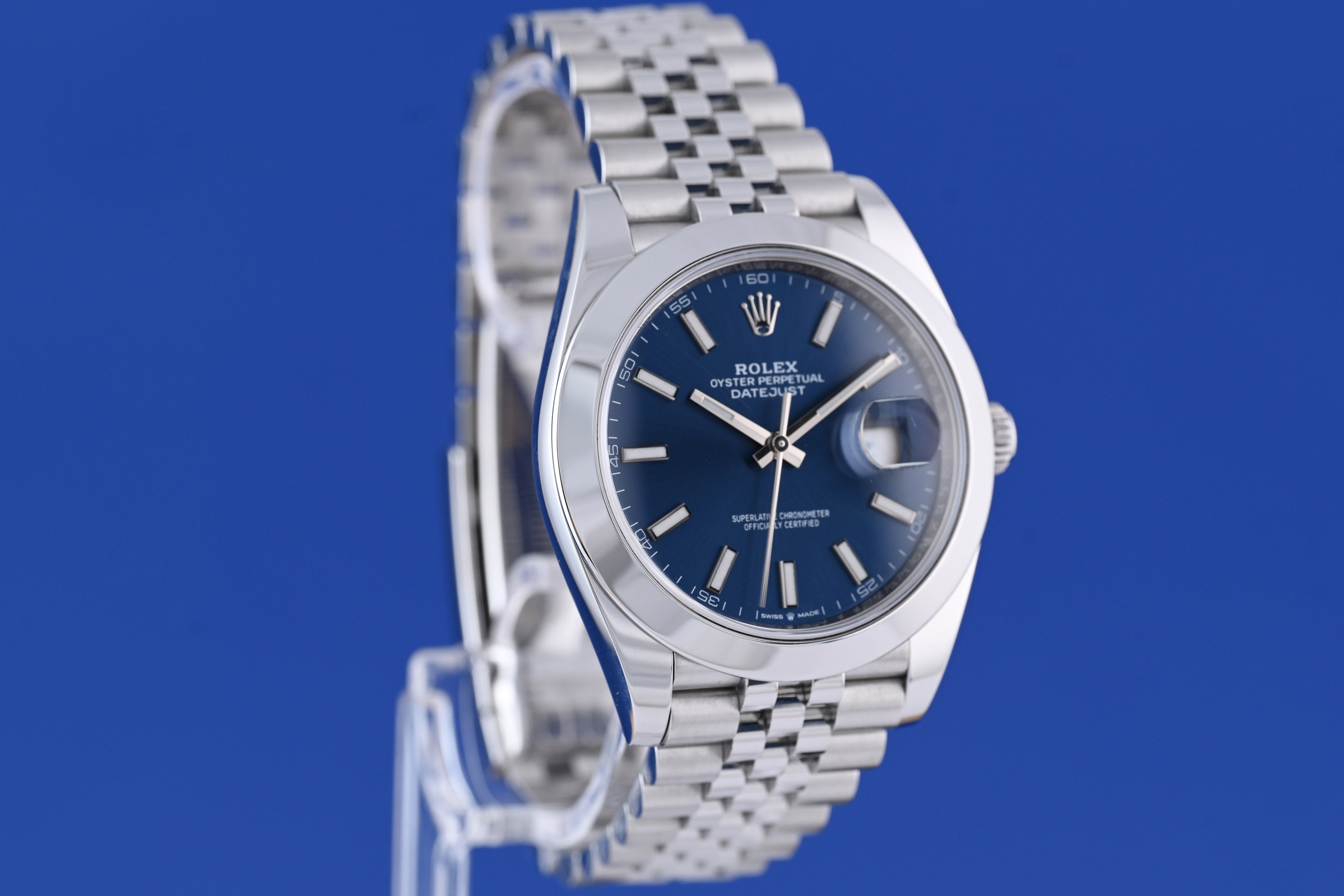 Rolex 41mm sales blue dial