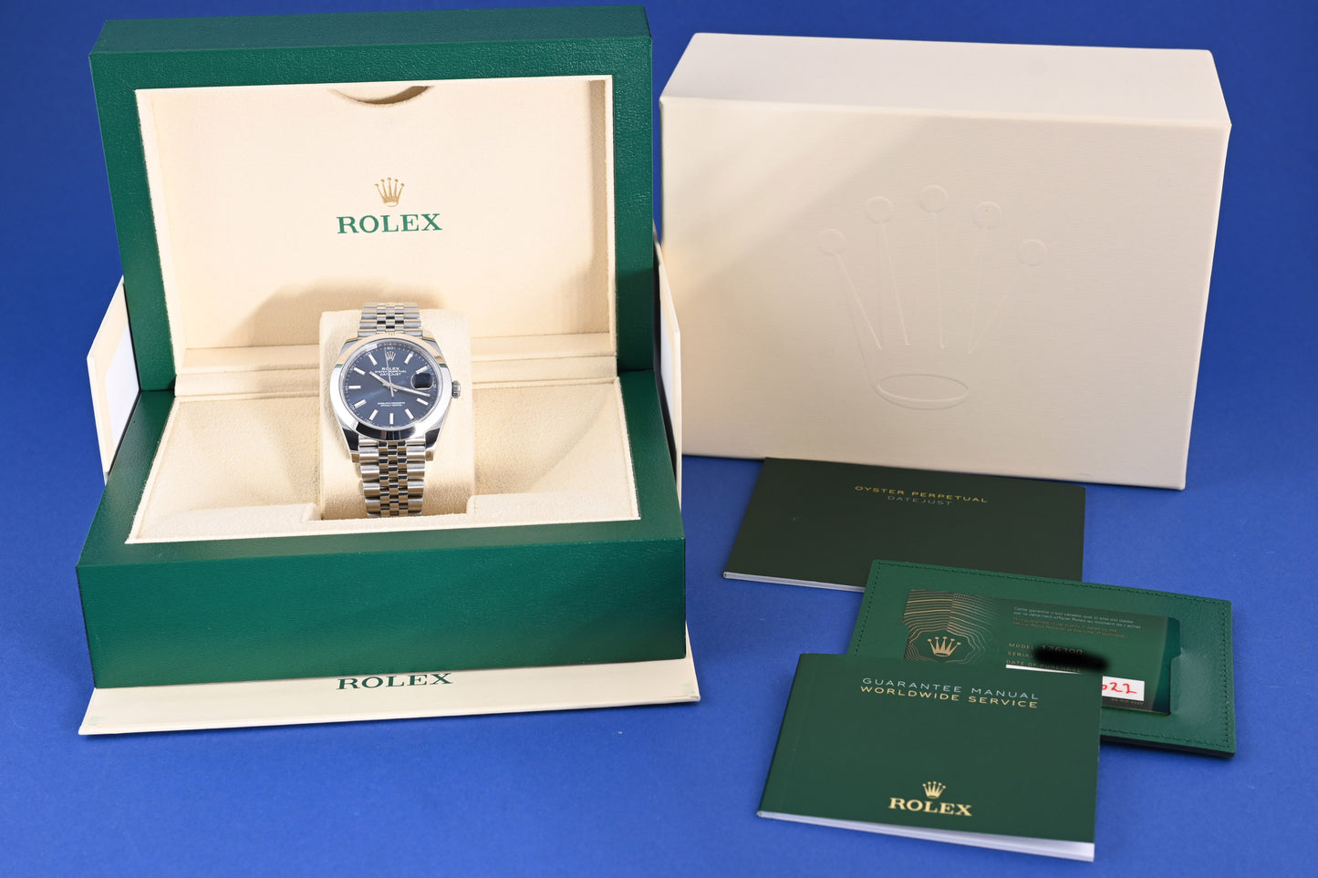 Rolex Datejust 41 - 126300 - Blue Dial - Full Set