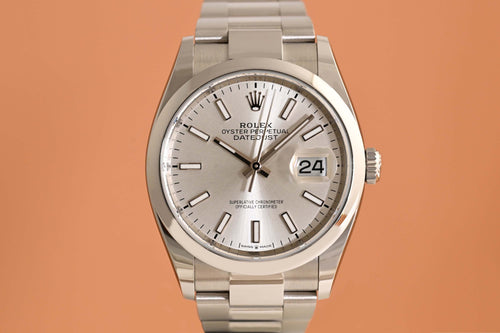 Rolex Oyster Perpetual Datejust 126200 - Full Set - Silver Dial - NEW