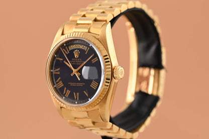 Rolex Day Date 36mm Gelbgold 1803 - Blue Buckley Dial - Full Set
