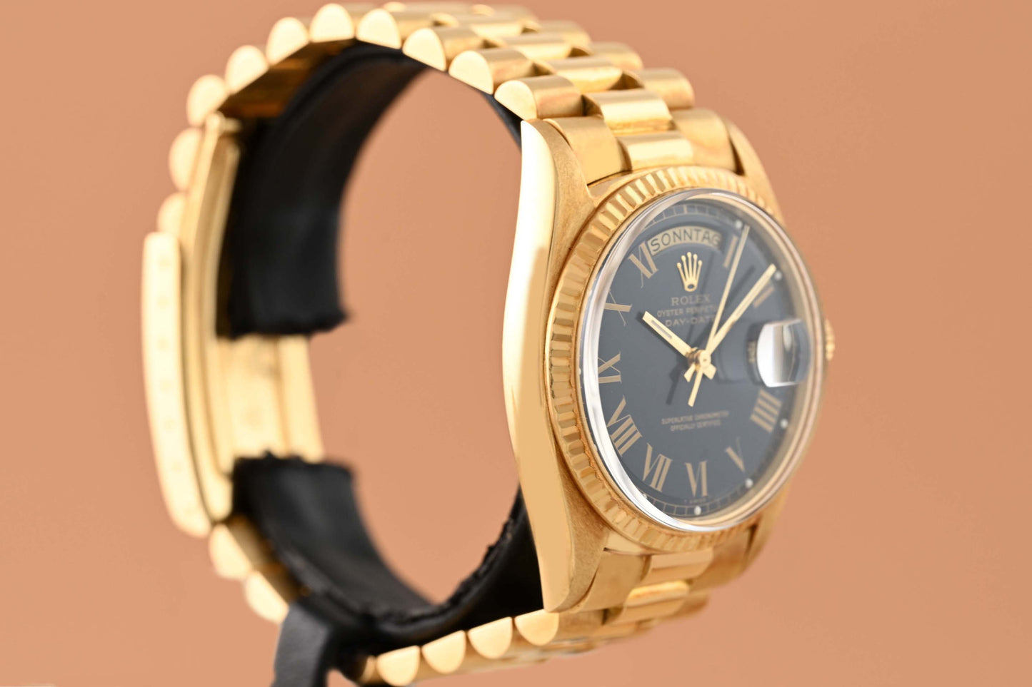 Rolex Day Date 36mm Gelbgold 1803 - Blue Buckley Dial - Full Set