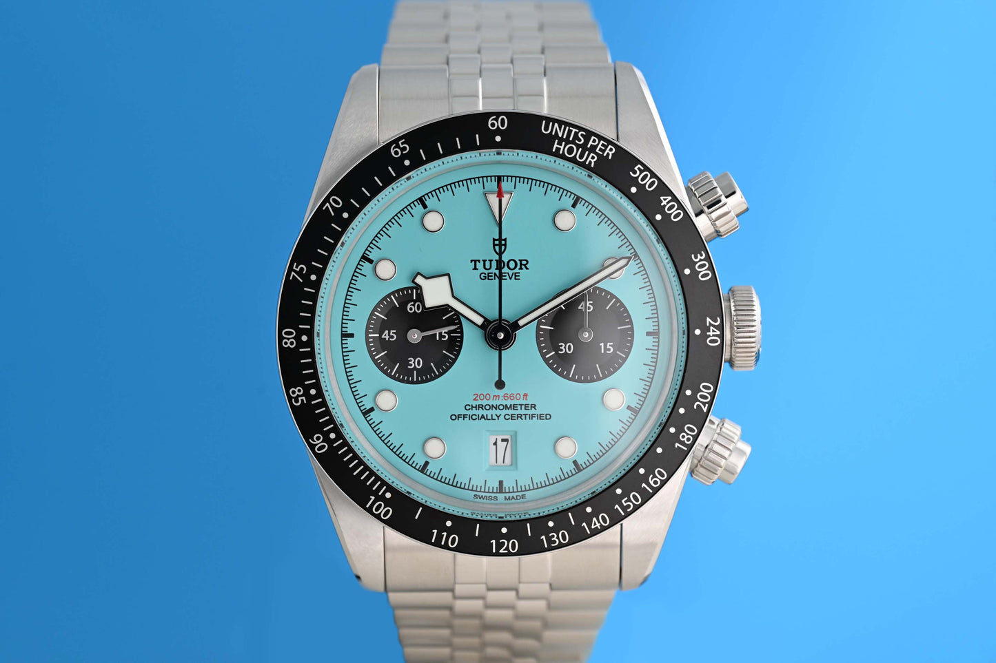 Tudor Black Bay Chronograph 79360N - Flamingo Blue - Full Set
