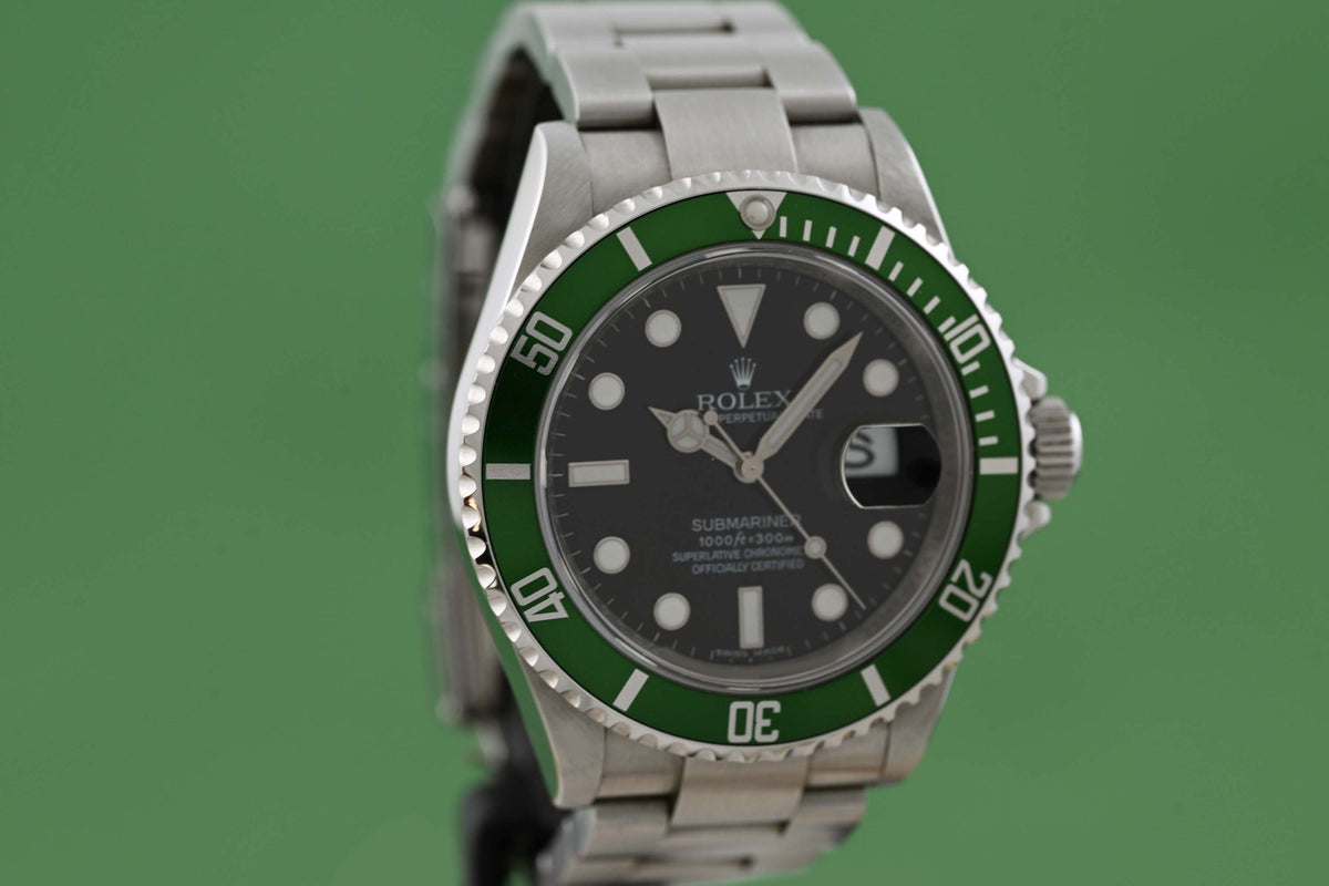 Rolex Submariner 16610LV - Full Set - Kermit - Like NEW