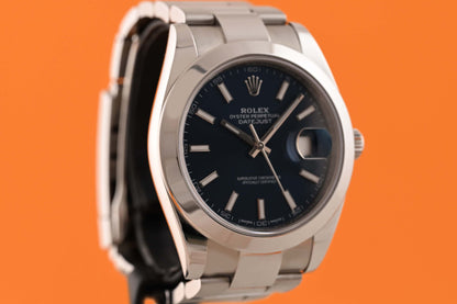 Rolex Datejust 41 - 126300 - Blue Dial - Full Set - LC100