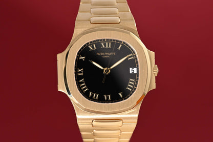 Patek Philippe Nautilus Gelbgold 3800/1J - Black Dial - Full Set