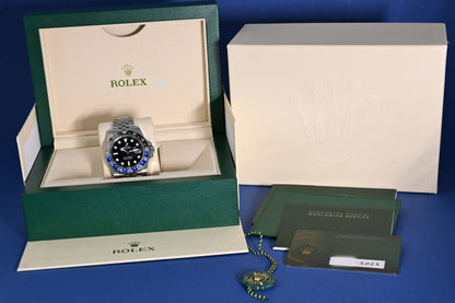 Rolex GMT Master II Batgirl 126710BLNR - Full Set