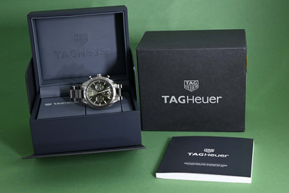 TAG Heuer Carrera Chronograph 44mm - Green Dial - Full Set