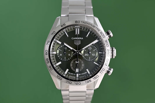 TAG Heuer Carrera Chronograph 44mm - Green Dial - Full Set
