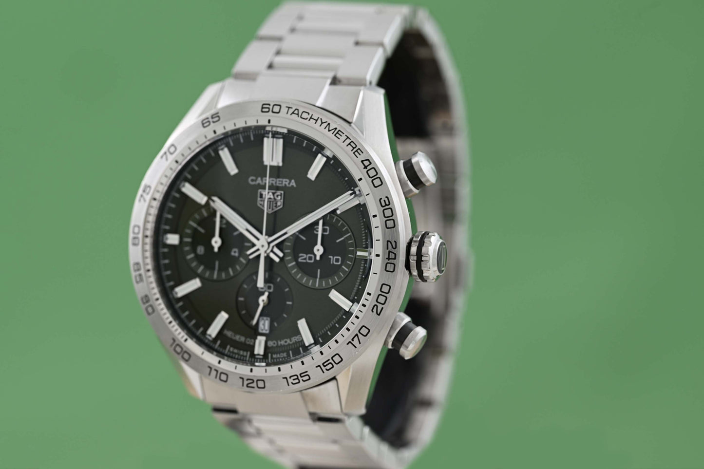TAG Heuer Carrera Chronograph 44mm - Green Dial - Full Set