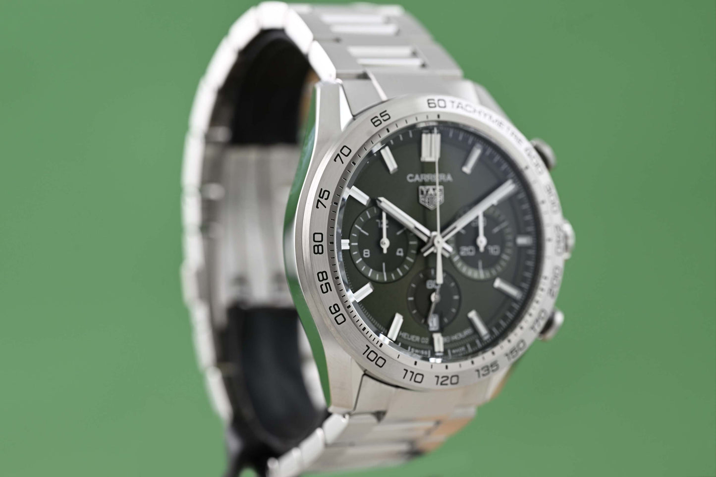 TAG Heuer Carrera Chronograph 44mm - Green Dial - Full Set