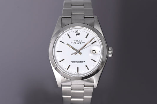 Rolex Date - 15000 - White Dial
