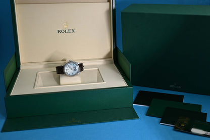 Rolex 1908 - Ice Blue Dial - Platinum - Full Set - NEW 2026