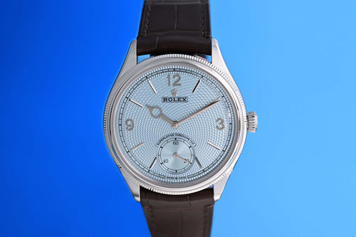 Rolex 1908 - Ice Blue Dial - Platinum - Full Set - NEW 2026