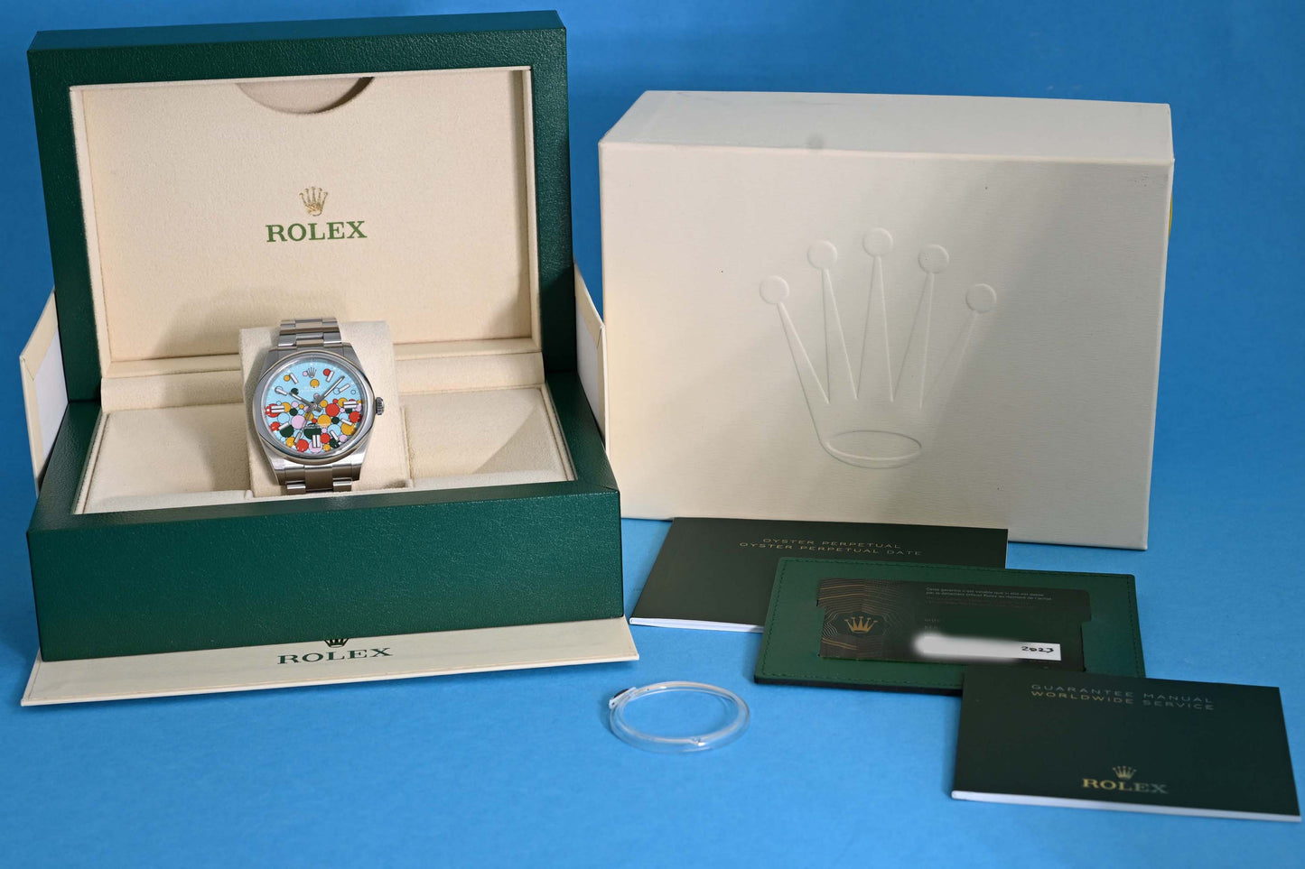 Rolex Oyster Perpetual 41mm 124300 - Full Set - Celebration Dial - Like New