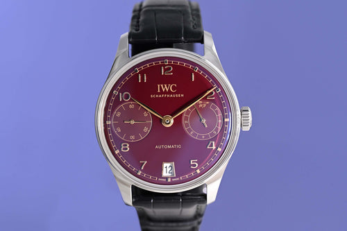 IWC Portugieser Automatik 42 Year of the Horse - Burgundy Dial - Full Set - NEW