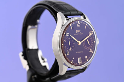 IWC Portugieser Automatik 42 Year of the Horse - Burgundy Dial - Full Set - NEW