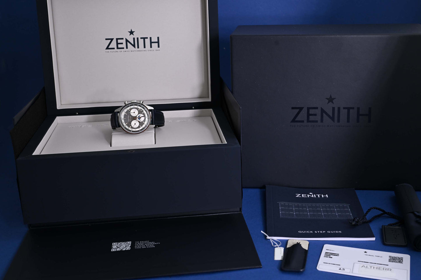Zenith Chronomaster Original Triple Calendar - Grey Dial - Full Set