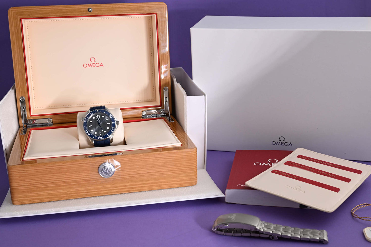 Omega Seamaster Diver 300M - Grey Dial - Full Set + Stahlband