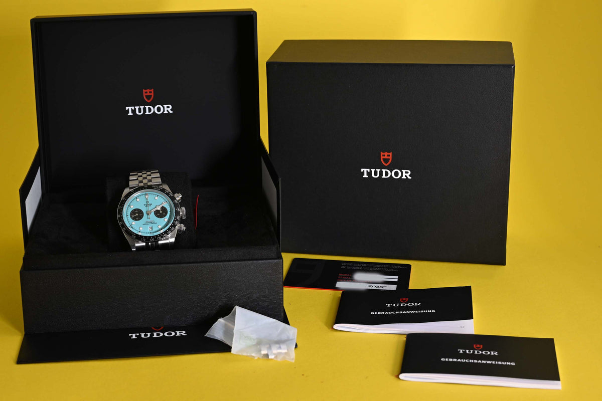 Tudor Black Bay Chronograph 79360N - Flamingo Blue - Full Set - Like NEW