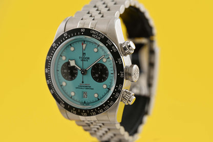 Tudor Black Bay Chronograph 79360N - Flamingo Blue - Full Set - Like NEW