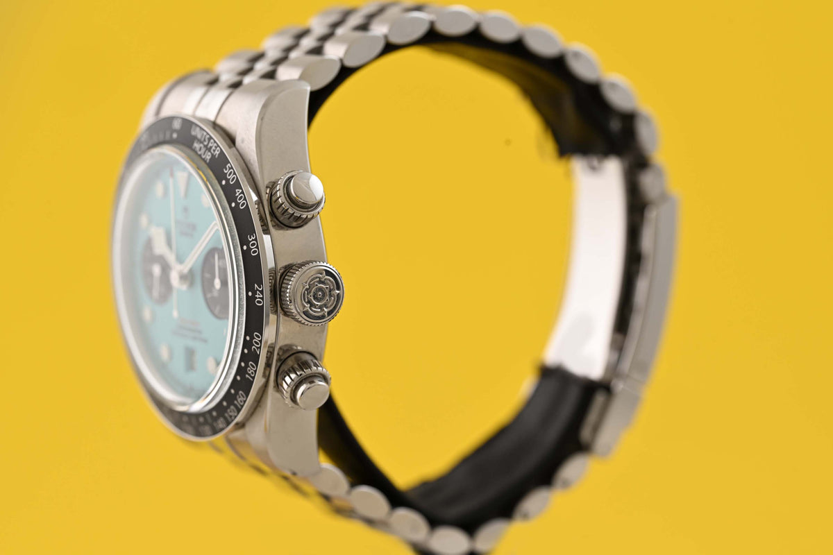 Tudor Black Bay Chronograph 79360N - Flamingo Blue - Full Set - Like NEW