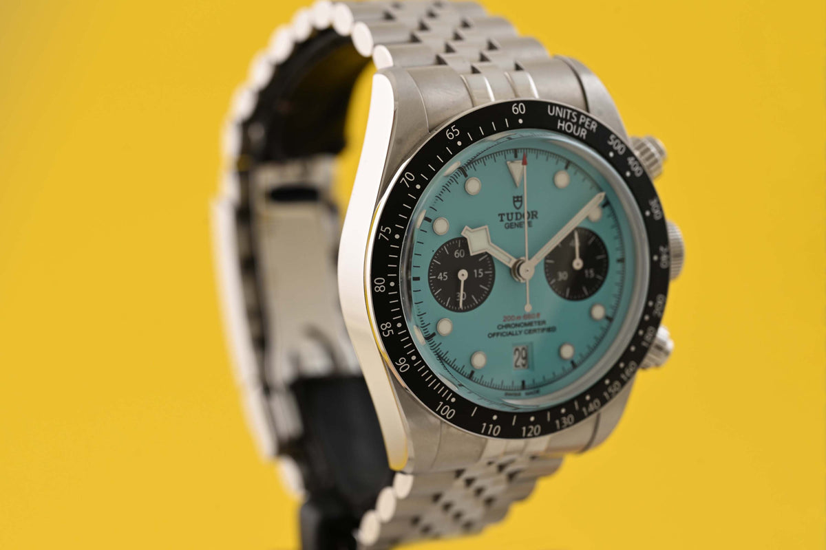 Tudor Black Bay Chronograph 79360N - Flamingo Blue - Full Set - Like NEW