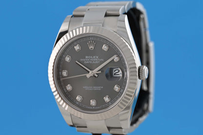 Rolex Datejust 41 - 126334 - Rhodium Dia Dial - Full Set - Like New