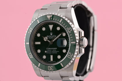 Rolex Submariner 116610LV - Full Set - Hulk - LC 100