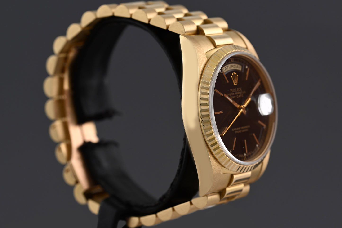 Rolex Day Date Gelbgold 18238 - Black Dial - Watch Only