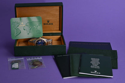 Rolex Datejust Stahl/Gold 16233 - Blue Vignette Degrade Dial