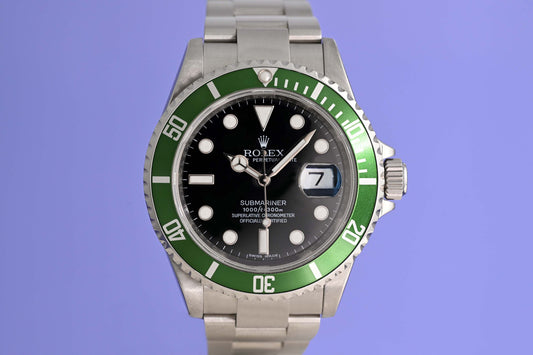 Rolex Submariner 16610LV - Full Set - Kermit - 2010 - LC100